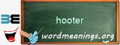 WordMeaning blackboard for hooter